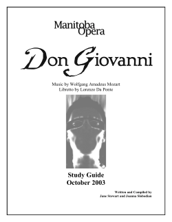 Don Giovanni - Manitoba Opera