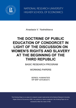 the doctrine of public education of condorcet in light of the