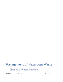 Chemical Waste Management Policy - Yale EHS