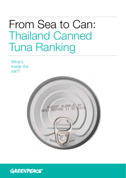 From Sea to Can: Thailand Canned Tuna Ranking