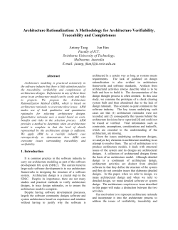 Architecture Rationalization - Information and Communication