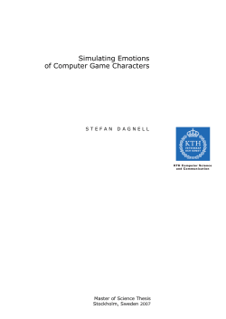 Simulating Emotions of Computer Game Characters