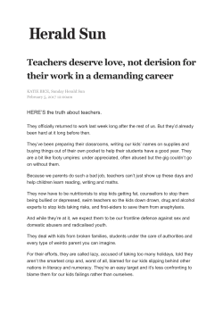 Teachers deserve love, not derision for their work in a demanding