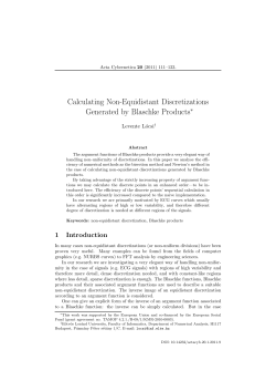 Calculating Non-Equidistant Discretizations Generated by Blaschke