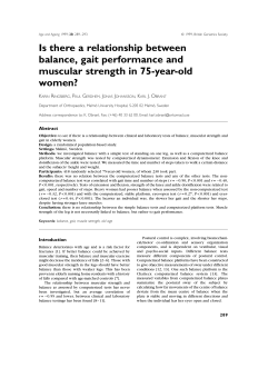 Is there a relationship between balance, gait