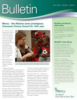 Mercy &ndash; Des Moines earns prestigious Consumer Choice Award for