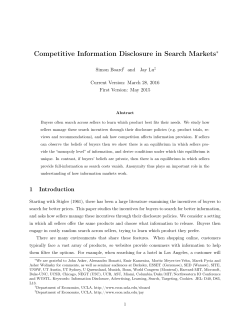 Competitive Information Disclosure in Search Markets