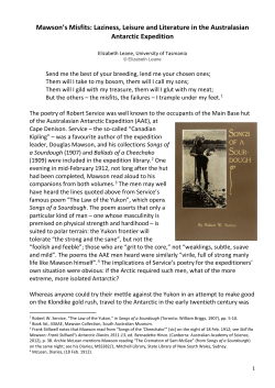 Mawson`s Misfits: Laziness, Leisure and