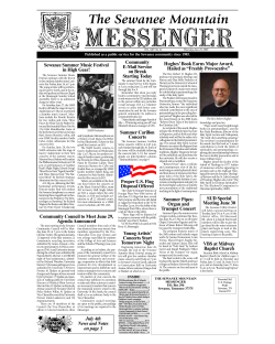 The Sewanee Mountain - Sewanee Mountain Messenger