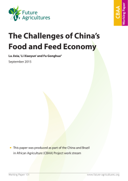 The Challenges of China`s Food and Feed Economy