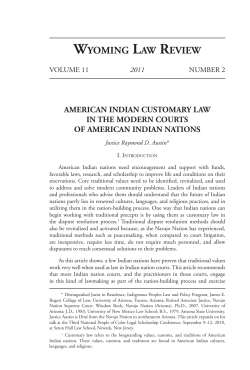 WUOMIvG LAW REVIEW - University of Wyoming