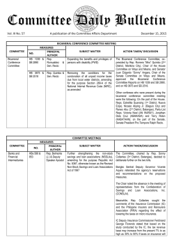 Committee Daily Bulletin - House of Representatives