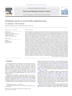 Earthquake swarms in circum-Pacific subduction