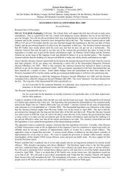 Extract from Hansard - Parliament of Western Australia