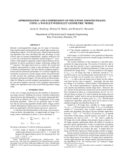 Approximation and Compression of Piecewise