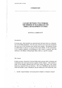 the birhor of hazaribagh and tribal development in india