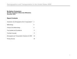 Demographics and Transportation in the United States 2050