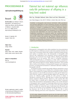 Paternal but not maternal age influences early