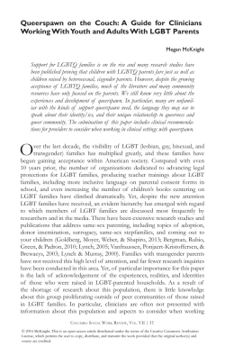 Queerspawn on the Couch - Journals Publishing Support @ CDRS