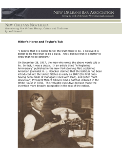 Hitler`s Horse and Taylor`s Tub