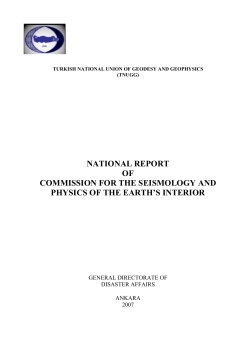 national report of commission for the seismology and physics
