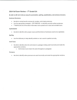 7th Grade ELA Semester Exam Review Packet