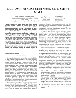 MCC-OSGi: An OSGi-based Mobile Cloud Service Model