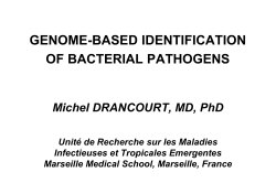 Genome-based identification of bacterial pathogens