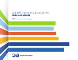 2015 SPE Membership Salary Survey