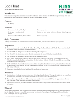 Egg Float - Flinn Scientific