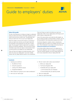 Guide to employers` duties