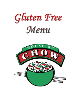 gluten free - House of Chow