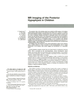 MR Imaging of the Posterior Hypophysis in Children