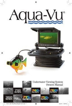 Underwater Viewing System Owners Manual