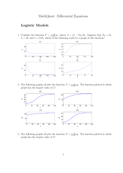 MathQuest: Differential Equations Logistic Models