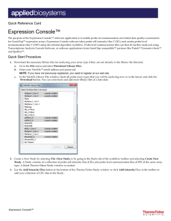 Expression Console - Thermo Fisher Scientific