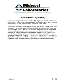 Crude Fat (Acid Hydrolysis)