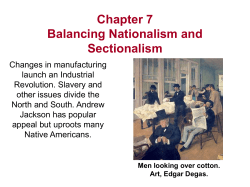 Chapter 7 Balancing Nationalism and Sectionalism
