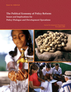The Political Economy of Policy Reform: Issues