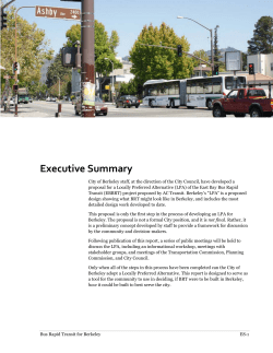 Executive Summary - City of Berkeley
