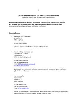 English-speaking lawyers and notary publics in Germany