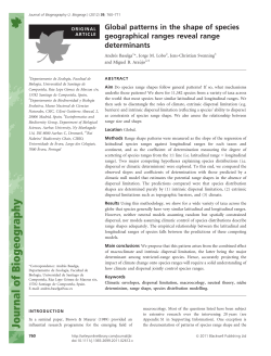 Global patterns in the shape of species geographical ranges reveal