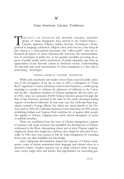 Asian-American Literary Traditions