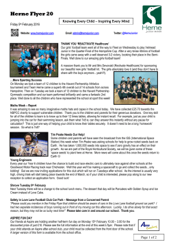 Herne Newsletter 29 - Herne Junior School