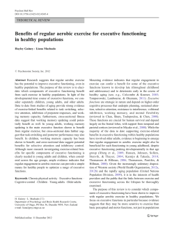 Benefits of regular aerobic exercise for executive functioning in