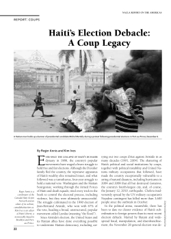 Haiti`s Election Debacle: A Coup Legacy