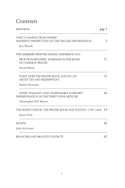 Contents - The Prayer Book Society
