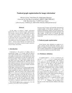 Nonlocal graph regularization for image colorization