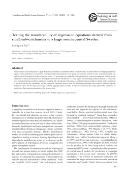 Testing the transferability of regression equations derived from small