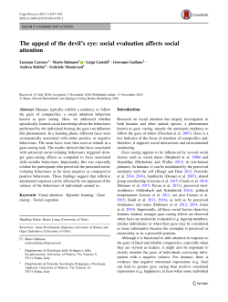 The appeal of the devil`s eye: social evaluation affects social